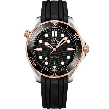 Omega Seamaster Diver 300M 42 mm, acciaio-oro Sedna™ su cinturino in caucciù 210.22.42.20.01.002
