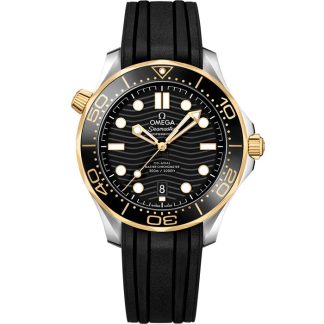 Omega Seamaster Diver 300M 42 mm, acciaio-oro giallo su cinturino in caucciù 210.22.42.20.01.001