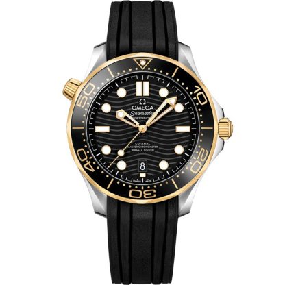Omega Seamaster Diver 300M 42 mm, acciaio-oro giallo su cinturino in caucciù 210.22.42.20.01.001