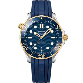 Omega Seamaster Diver 300M 42 mm, acciaio-oro giallo su cinturino in caucciù 210.22.42.20.03.001