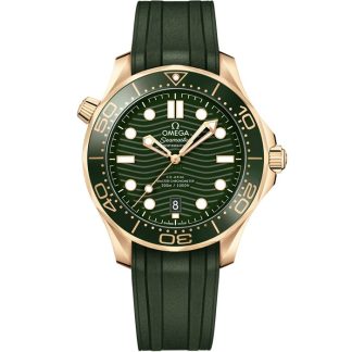 Omega Seamaster Diver 300M 42 mm, oro Moonshine™ su cinturino in caucciù 210.62.42.20.10.001