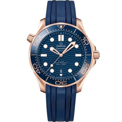 Omega Seamaster Diver 300M 42 mm, oro Sedna™ su cinturino in caucciù 210.62.42.20.03.001