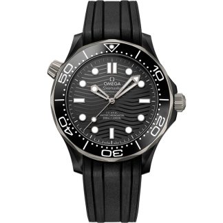 Omega Seamaster Diver 300M 43,5 mm, ceramica nera su cinturino in caucciù 210.92.44.20.01.001