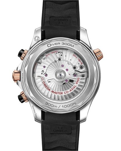 Omega Seamaster Diver 300M 44 mm, acciaio-oro Sedna™ su cinturino in caucciù 210.22.44.51.01.001 - immagine 2