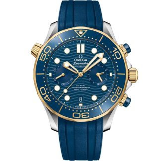 Omega Seamaster Diver 300M 44 mm, acciaio-oro giallo su cinturino in caucciù 210.22.44.51.03.001