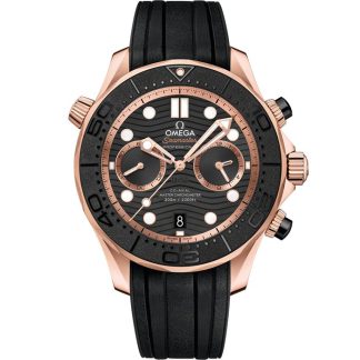 Omega Seamaster Diver 300M 44 mm, oro Sedna™ su cinturino in caucciù 210.62.44.51.01.001