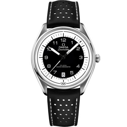 Omega Seamaster Olympic Official Timekeeper 39,5 mm, acciaio su cinturino di pelle 522.32.40.20.01.003