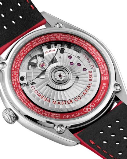 Omega Seamaster Olympic Official Timekeeper 39,5 mm, acciaio su cinturino di pelle 522.32.40.20.01.004 - immagine 3