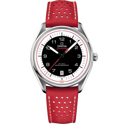 Omega Seamaster Olympic Official Timekeeper 39,5 mm, acciaio su cinturino di pelle 522.32.40.20.01.004