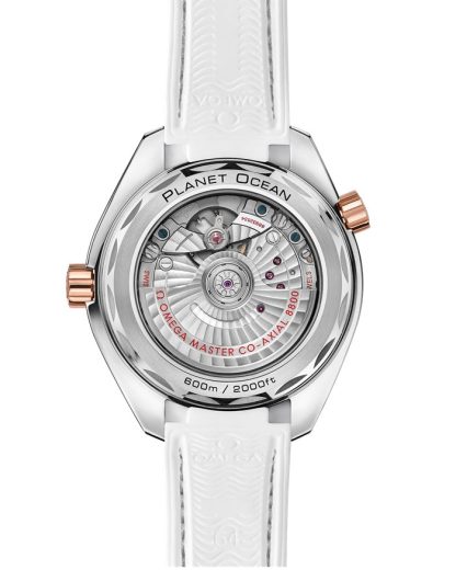 Omega Seamaster Planet Ocean 600M 39,5 mm, acciaio-oro Sedna™ su cinturino in pelle con rivestimento interno in caucciù 215.23.40.20.04.001 - immagine 2