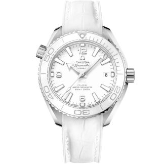 Omega Seamaster Planet Ocean 600M 39,5 mm, acciaio su cinturino di pelle 215.33.40.20.04.001