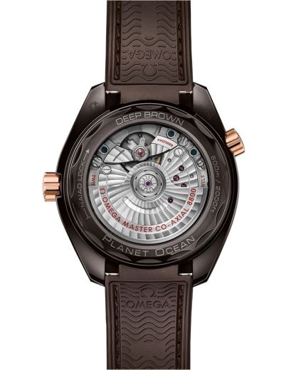 Omega Seamaster Planet Ocean 600M 39,5 mm, ceramica marrone su cinturino in caucciù 215.62.40.20.13.001 - immagine 2