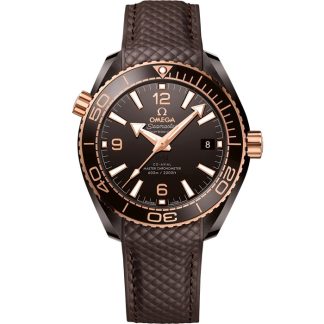 Omega Seamaster Planet Ocean 600M 39,5 mm, ceramica marrone su cinturino in caucciù 215.62.40.20.13.001