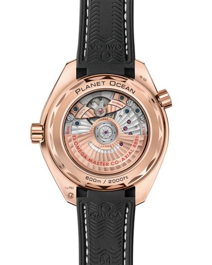 Omega Seamaster Planet Ocean 600M 39,5 mm, oro Sedna™ su cinturino in pelle con rivestimento interno in caucciù 215.63.40.20.13.001 - immagine 2