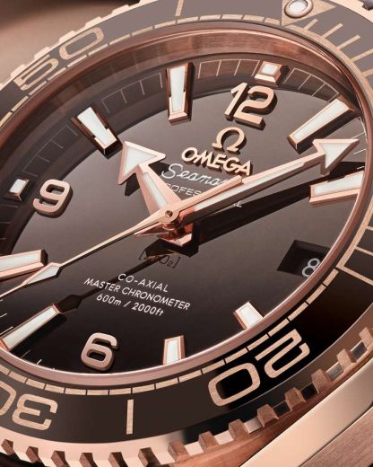 Omega Seamaster Planet Ocean 600M 39,5 mm, oro Sedna™ su cinturino in pelle con rivestimento interno in caucciù 215.63.40.20.13.001 - immagine 3
