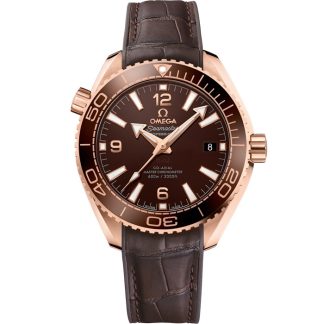 Omega Seamaster Planet Ocean 600M 39,5 mm, oro Sedna™ su cinturino in pelle con rivestimento interno in caucciù 215.63.40.20.13.001