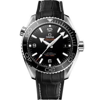 Omega Seamaster Planet Ocean 600M 43,5 mm, acciaio su cinturino in pelle con rivestimento interno in caucciù 215.33.44.21.01.001