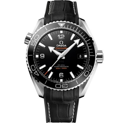 Omega Seamaster Planet Ocean 600M 43,5 mm, acciaio su cinturino in pelle con rivestimento interno in caucciù 215.33.44.21.01.001