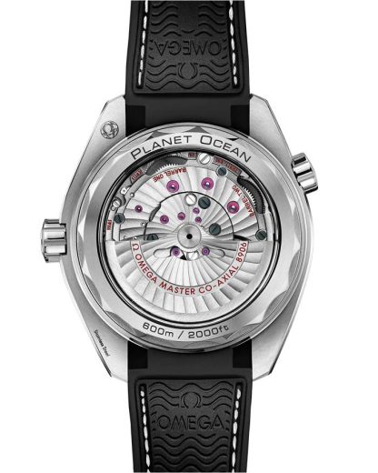 Omega Seamaster Planet Ocean 600M 43,5 mm, acciaio su cinturino in pelle con rivestimento interno in caucciù 215.33.44.22.01.001 - immagine 2