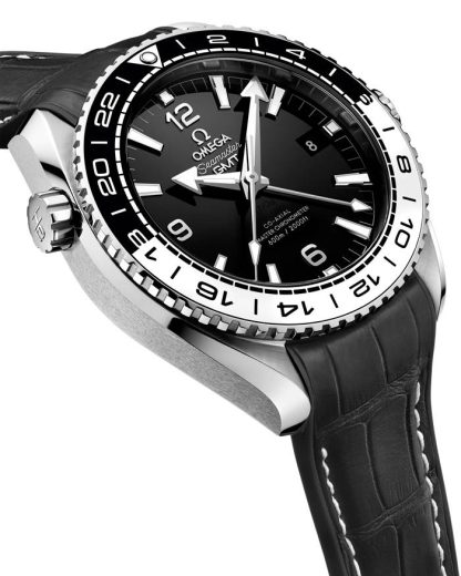 Omega Seamaster Planet Ocean 600M 43,5 mm, acciaio su cinturino in pelle con rivestimento interno in caucciù 215.33.44.22.01.001 - immagine 3