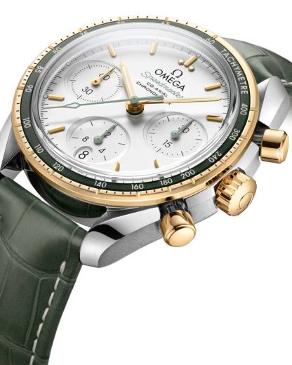 Omega Speedmaster 38 38 mm, acciaio-oro giallo su cinturino di pelle 324.23.38.50.02.001 - immagine 2