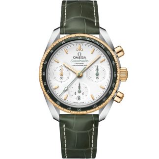 Omega Speedmaster 38 38 mm, acciaio-oro giallo su cinturino di pelle 324.23.38.50.02.001