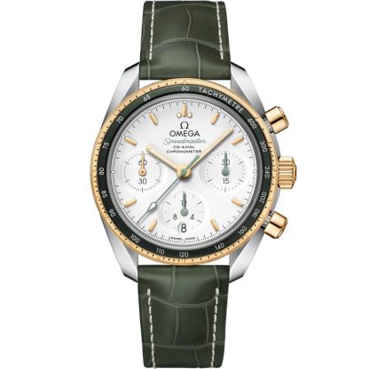 Omega Speedmaster 38 38 mm, acciaio-oro giallo su cinturino di pelle 324.23.38.50.02.001