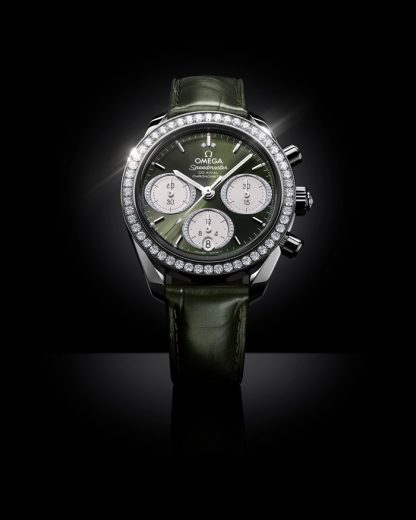 Omega Speedmaster 38 38 mm, acciaio su alligatore 324.18.38.50.60.001 - immagine 5