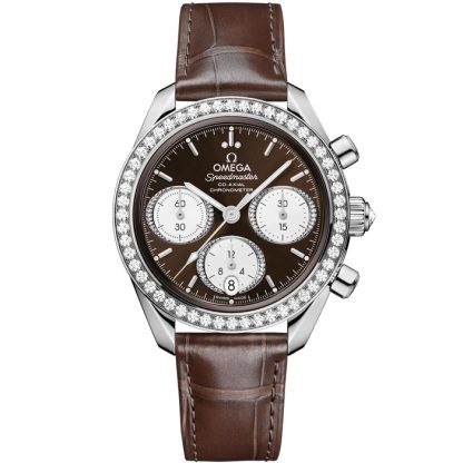 Omega Speedmaster 38 38 mm, acciaio su alligatore 324.18.38.50.63.001
