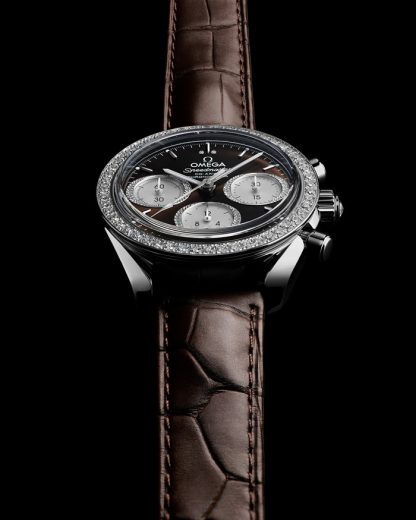 Omega Speedmaster 38 38 mm, acciaio su alligatore 324.18.38.50.63.001 - immagine 6
