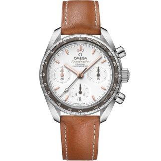 Omega Speedmaster 38 38 mm, acciaio su cinturino di pelle 324.32.38.50.02.001