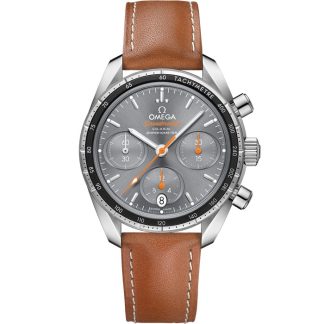 Omega Speedmaster 38 38 mm, acciaio su cinturino di pelle 324.32.38.50.06.001