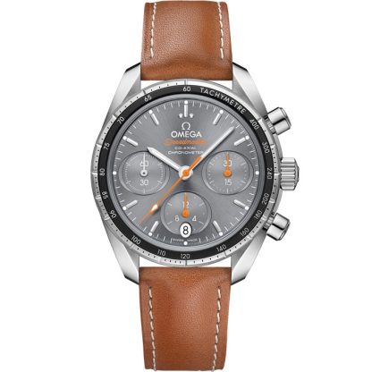Omega Speedmaster 38 38 mm, acciaio su cinturino di pelle 324.32.38.50.06.001