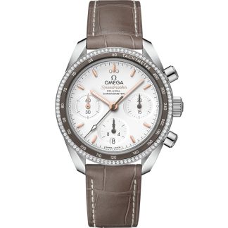 Omega Speedmaster 38 38 mm, acciaio su cinturino di pelle 324.38.38.50.02.001