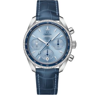 Omega Speedmaster 38 38 mm, acciaio su cinturino di pelle 324.38.38.50.03.001