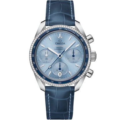Omega Speedmaster 38 38 mm, acciaio su cinturino di pelle 324.38.38.50.03.001