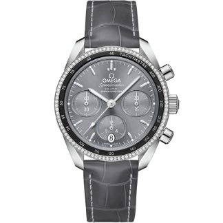 Omega Speedmaster 38 38 mm, acciaio su cinturino di pelle 324.38.38.50.06.001
