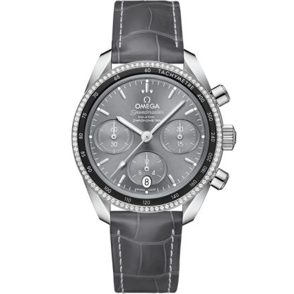 Omega Speedmaster 38 38 mm, acciaio su cinturino di pelle 324.38.38.50.06.001