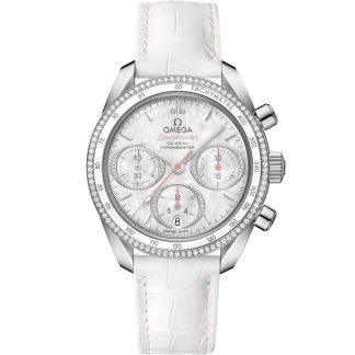 Omega Speedmaster 38 38 mm, acciaio su cinturino di pelle 324.38.38.50.55.001