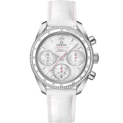 Omega Speedmaster 38 38 mm, acciaio su cinturino di pelle 324.38.38.50.55.001