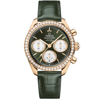 Omega Speedmaster 38 38 mm, oro Moonshine™ su alligatore 324.58.38.50.60.001
