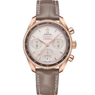Omega Speedmaster 38 38 mm, oro Sedna™ su cinturino di pelle 324.68.38.50.02.003