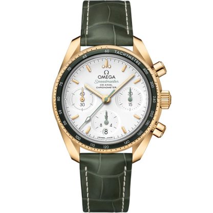 Omega Speedmaster 38 38 mm, oro giallo su cinturino di pelle 324.63.38.50.02.004