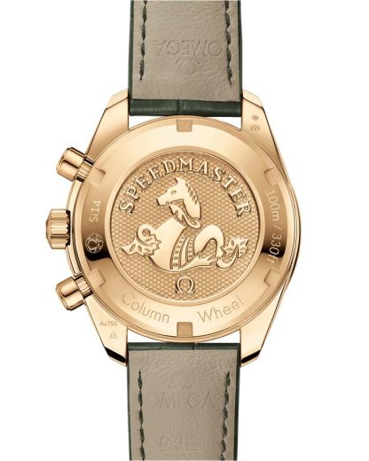 Omega Speedmaster 38 38 mm, oro giallo su cinturino di pelle 324.68.38.50.02.004 - immagine 2