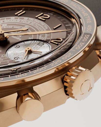 Omega Speedmaster Chronoscope 43 mm, Bronze gold su cinturino di pelle 329.92.43.51.10.001 - immagine 3