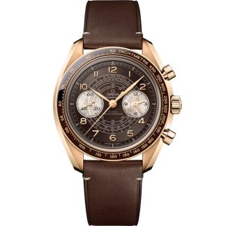 Omega Speedmaster Chronoscope 43 mm, Bronze gold su cinturino di pelle 329.92.43.51.10.001