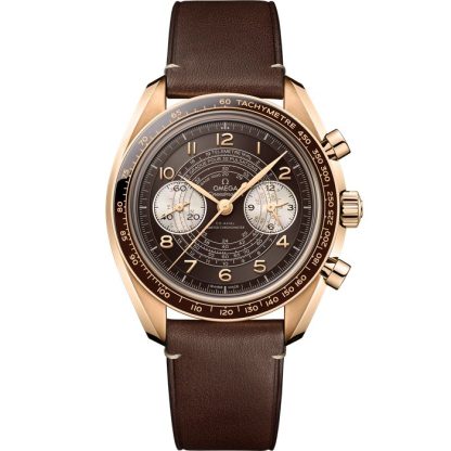 Omega Speedmaster Chronoscope 43 mm, Bronze gold su cinturino di pelle 329.92.43.51.10.001