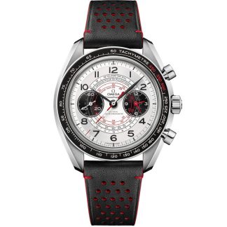 Omega Speedmaster Chronoscope 43 mm, acciaio su cinturino di pelle 329.32.43.51.02.001