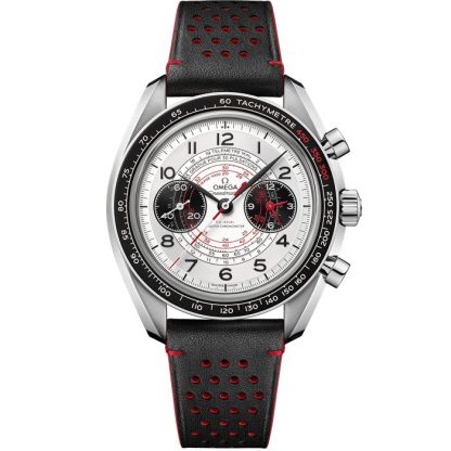 Omega Speedmaster Chronoscope 43 mm, acciaio su cinturino di pelle 329.32.43.51.02.001