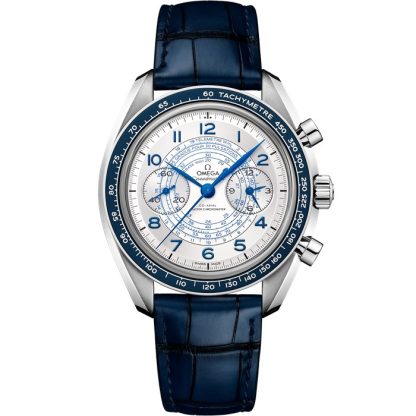 Omega Speedmaster Chronoscope 43 mm, acciaio su cinturino di pelle 329.33.43.51.02.001
